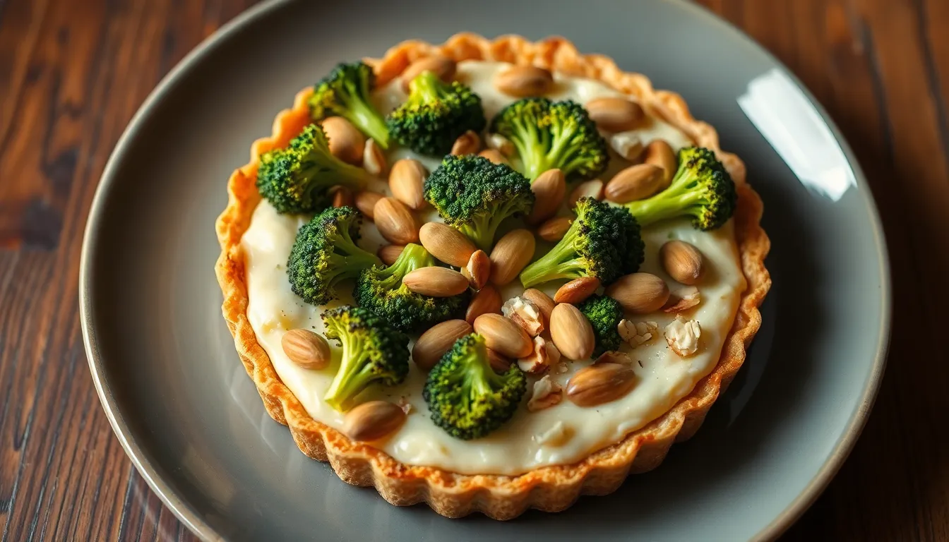 torta de almendra y brócoli