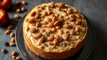 torta de almendra y frutas secas