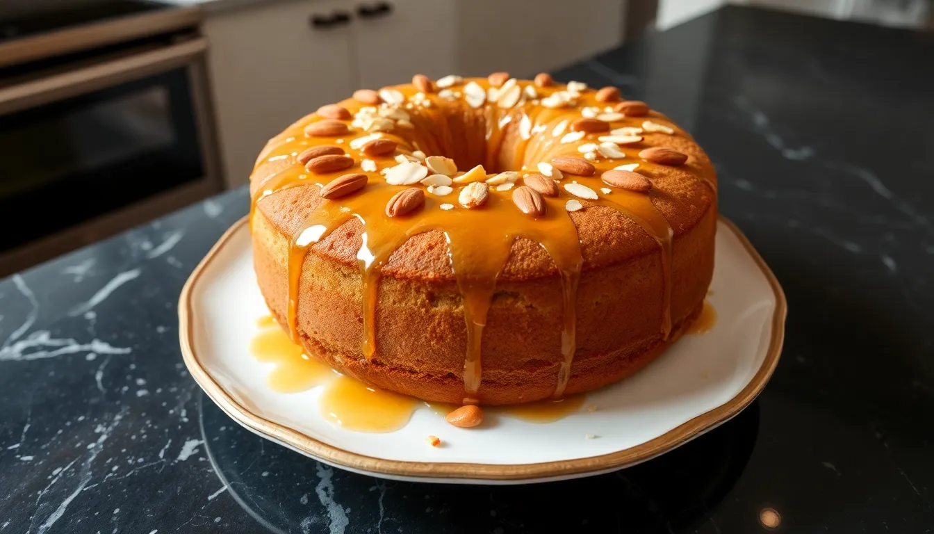 torta de almendra y miel saludable