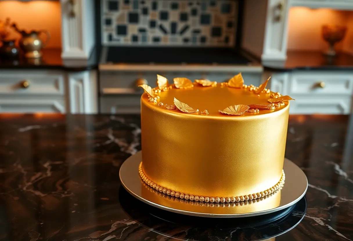 torta de bodas de oro torta de bodas de oro