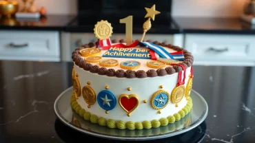 torta de celebración de logros