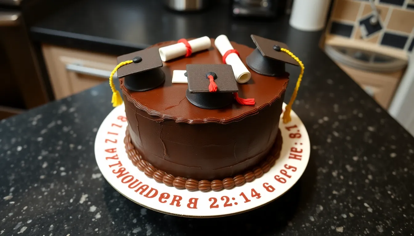 torta de graduación de secundaria