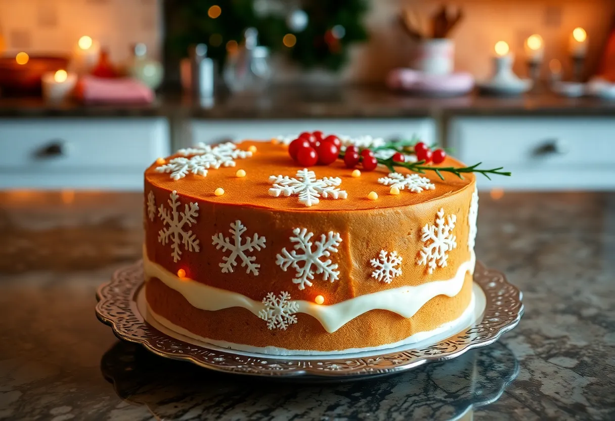 tortas para fiestas de invierno